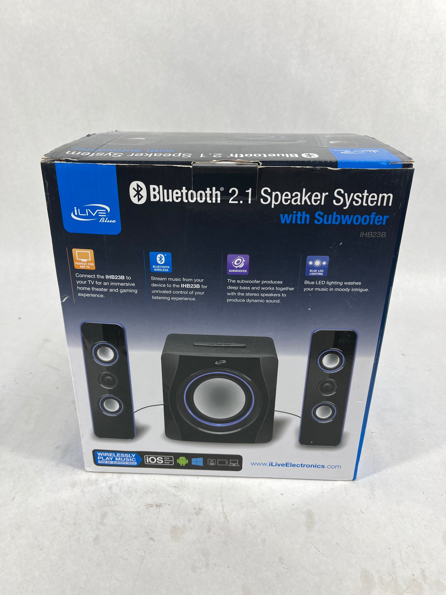 iLive Bluetooth 2.1 Speaker System with Subwoofer IHB23B