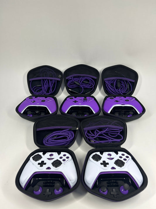 Lot of 5 Broken Victrix Gambit Dual Core Tournament Controller Xbox Series X|S/One White/Purple