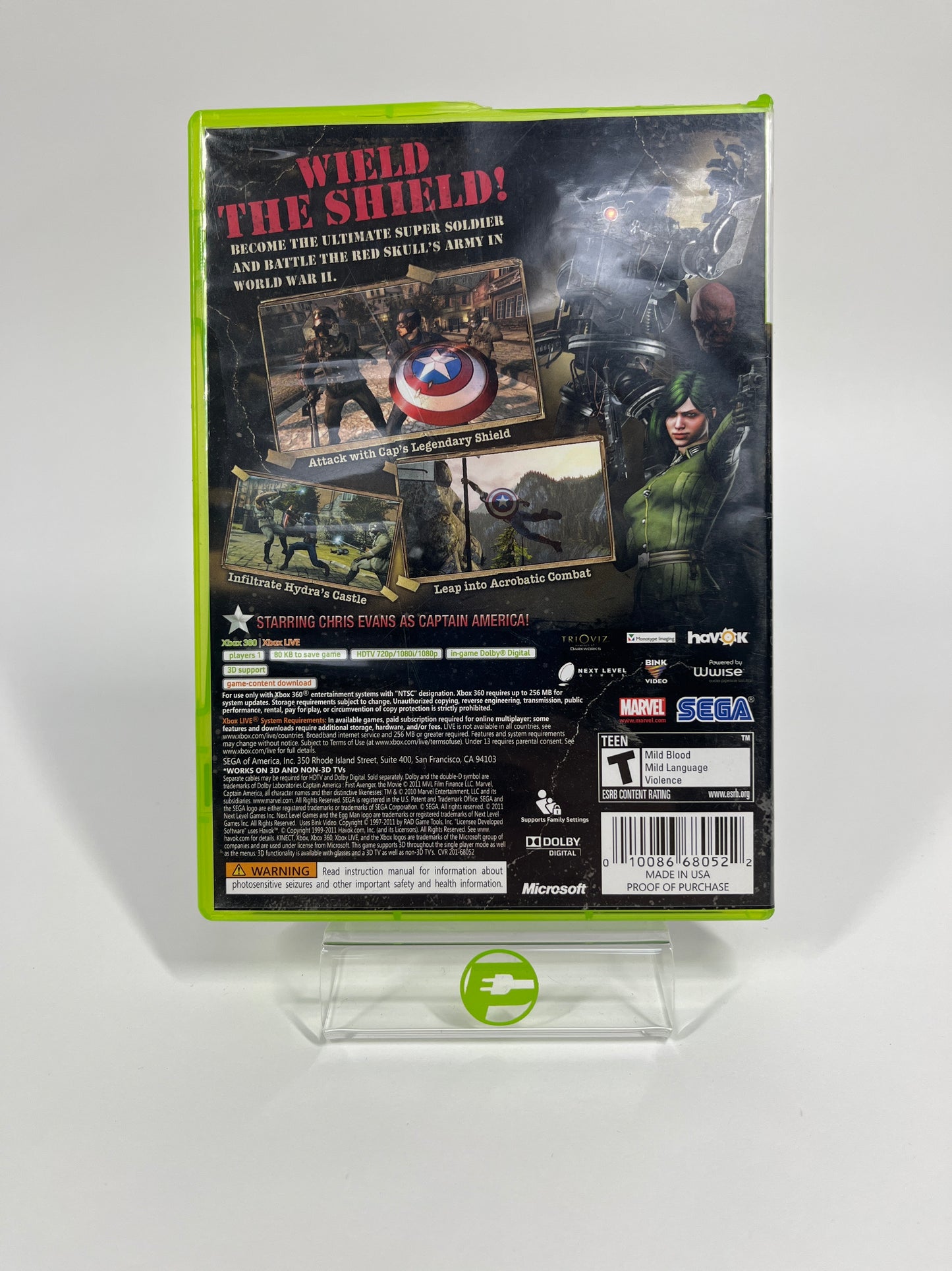 Captain America: Super Soldier (Microsoft Xbox 360, 2011) CIB