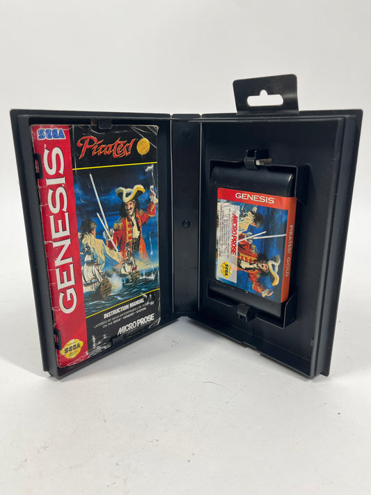 Pirates Gold (Sega Genesis, 1992) With Case and Manual