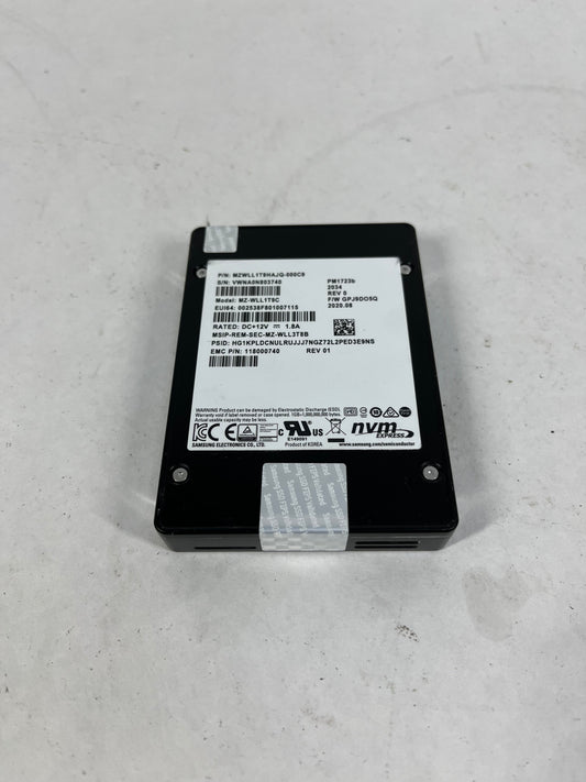 Broken Samsung 2.5" MZ-WLL1T9C 1.92TB NVMe PCIe SAS SSD MZWLL1T9HAJQ-000C9