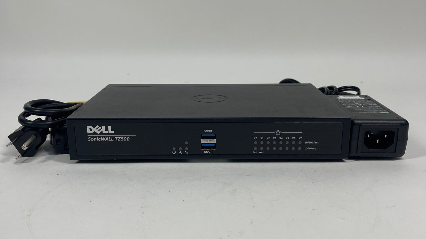 Dell SonicWall 8-Port Network Security Firewall TZ500 with AC Adapter