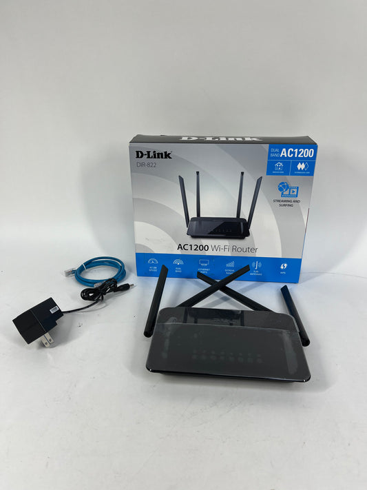 New DLink AC1200 Dual Band DIR-822-US AC1200 Wifi Router