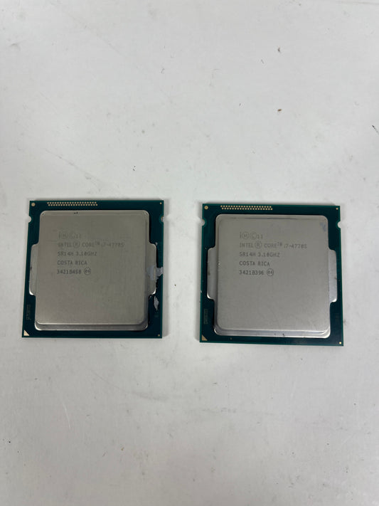 Intel Core i7-4700s 3.10GHz 4 Core SR14H CPU - Lot of 2