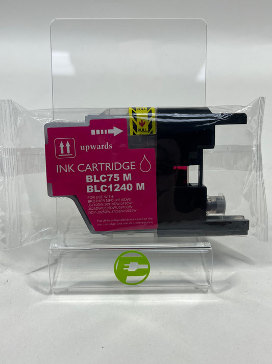 New Upwards Magenta Ink Cartridge BLC75 M; BLC1240 M for Brother Printers read below