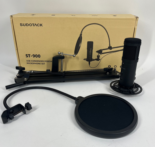 Sudotack USB Condenser Podcasting Microphone Set 30 Mhz-16khz