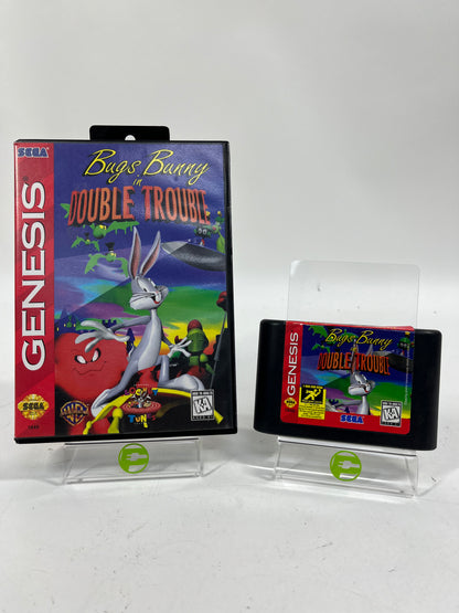 Bugs Bunny Double Trouble (Sega Genesis, 1996) Complete with Box and Manual