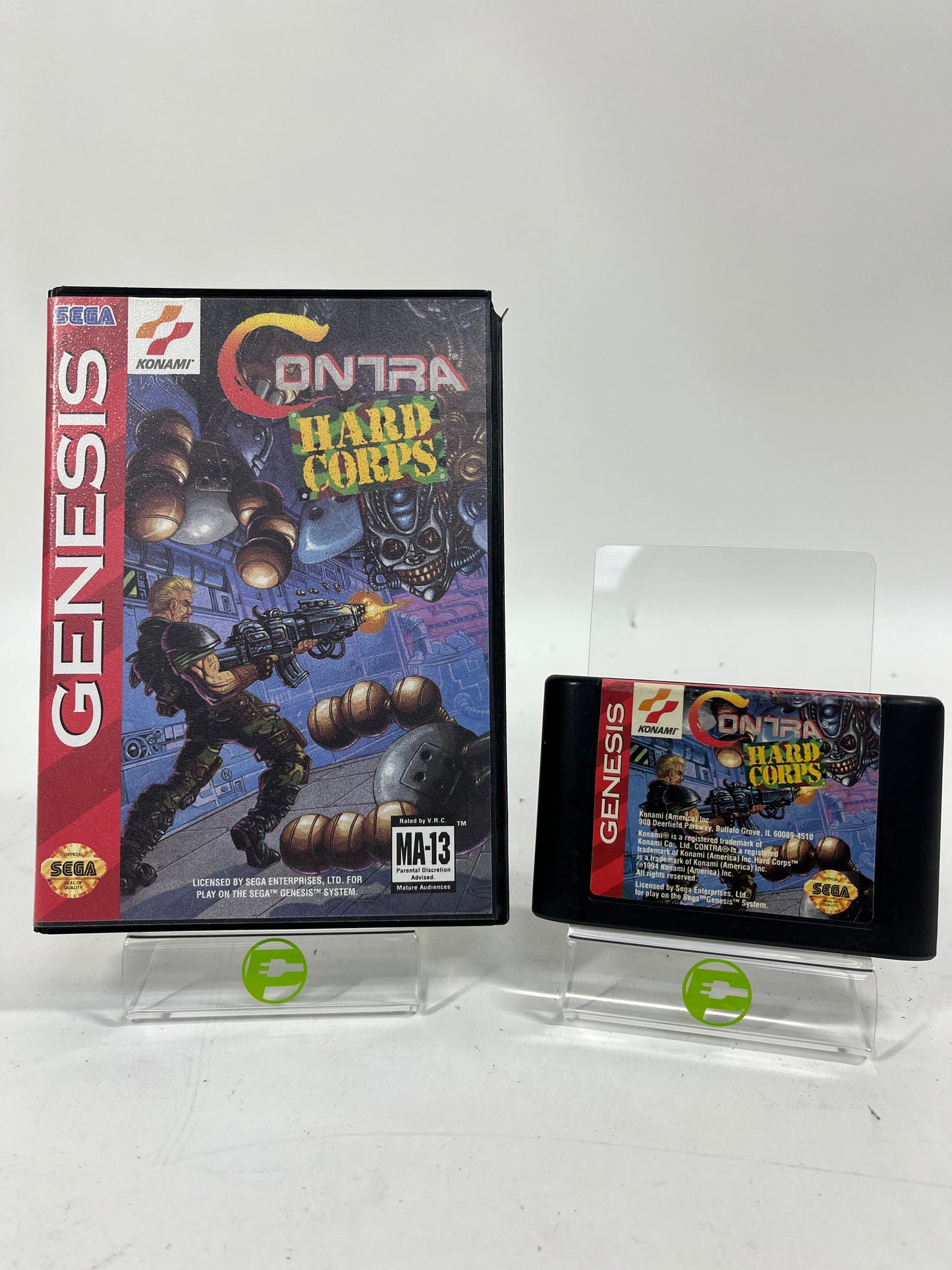 Contra Hard Corps (Sega Genesis, 1994) Complete with Box and Manual