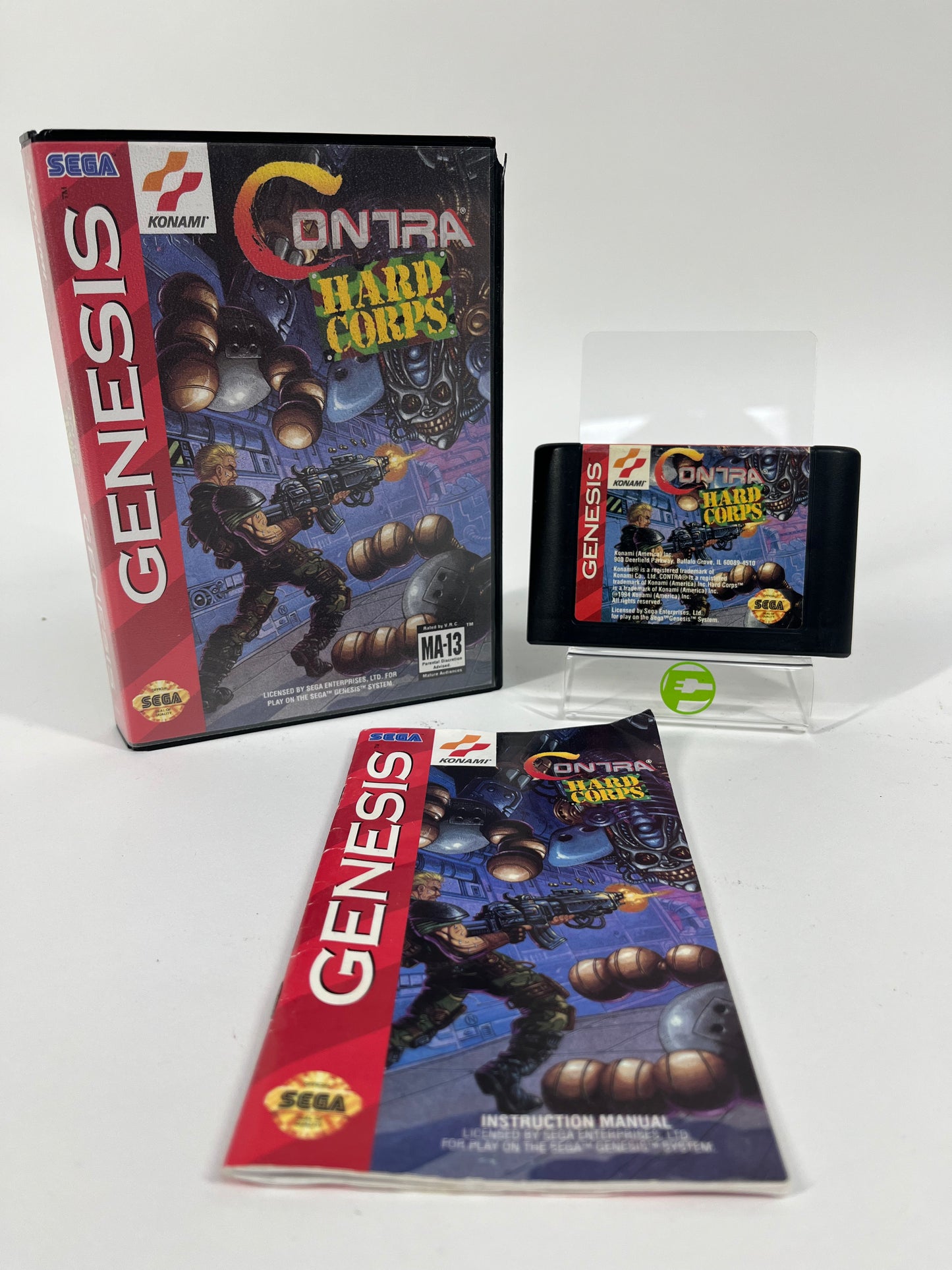 Contra Hard Corps (Sega Genesis, 1994) Complete with Box and Manual