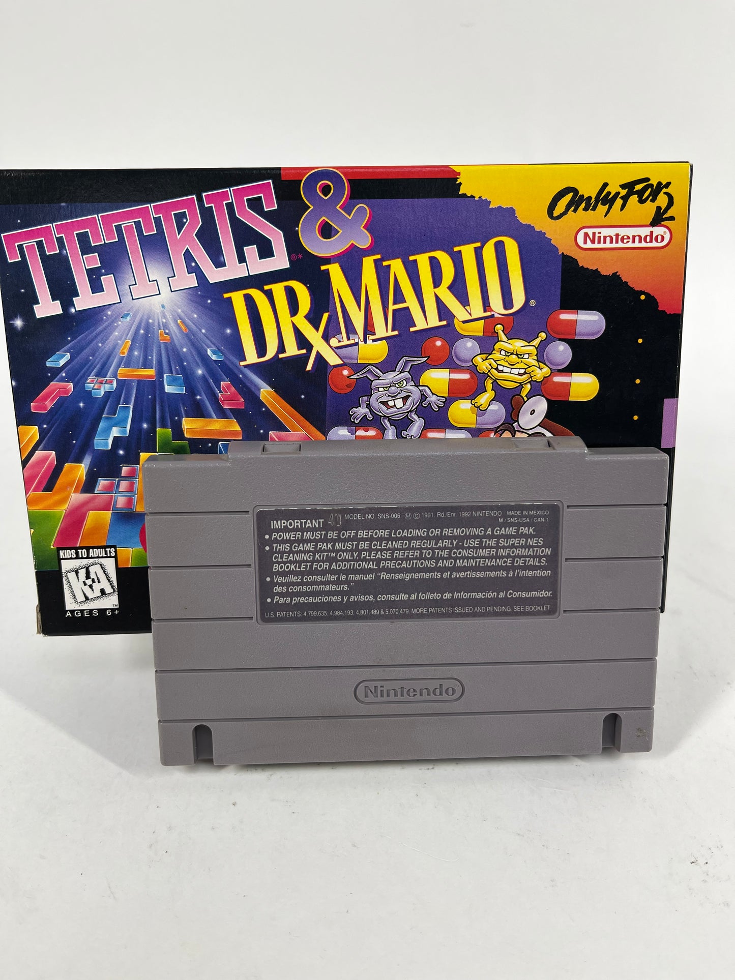 Tetris and Dr. Mario (Super Nintendo SNES, 1994)